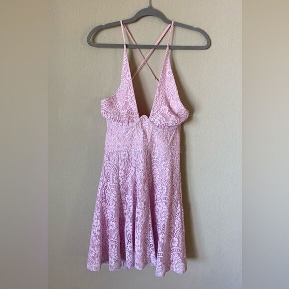 NWOT For Love & Lemons Carmela Mini Pink Dress Size S - Picture 13 of 16